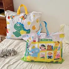 収納バッグ オックスフォード生地 大容量 手提げ 入園準備 幼稚園 保育園 通学用 引越し 衣類収納