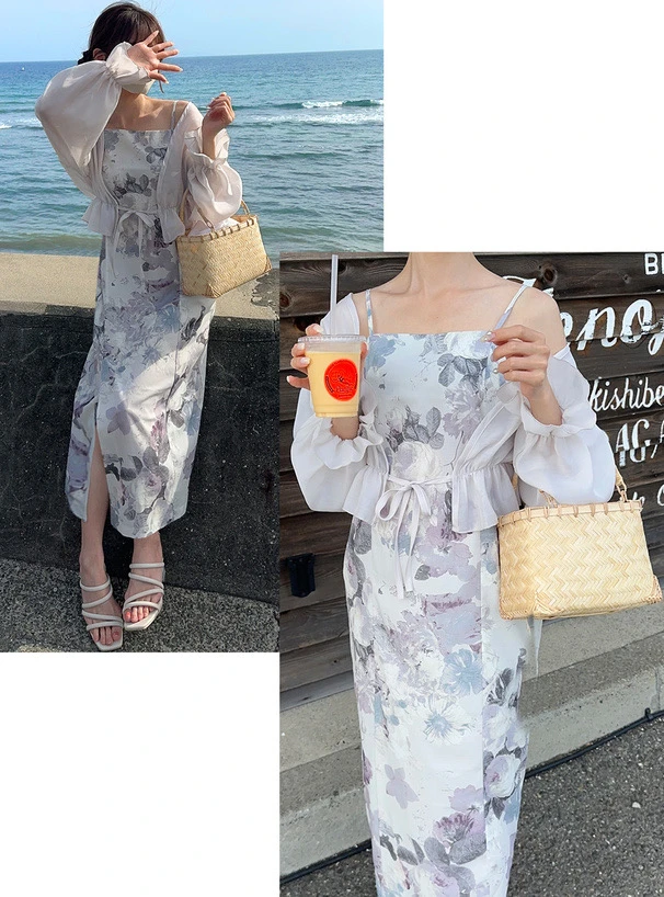 かんざし 着物をどう選ぶ？花火大会にぴったりの淡い花柄二部式ドレスが実は最強だった