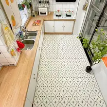 キッチン用 PVCレザー洗えるマット【防水・防油・滑り止め・大面積対応】