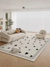 子供部屋用ラグ【短毛・白い雲デザイン・猫柄・耐汚れ・リビング用】