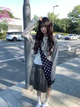 短丈ニットカーディガン【カジュアル・美しいシルエット】