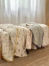 かわいい花柄のコットンブランケット【オフィスやお昼寝に最適・柔らかい肌触り】（セットアップ対応）
