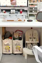 可愛いカートンデザインのデスク下収納ボックス【折りたたみ式・キャスター付き・大容量】