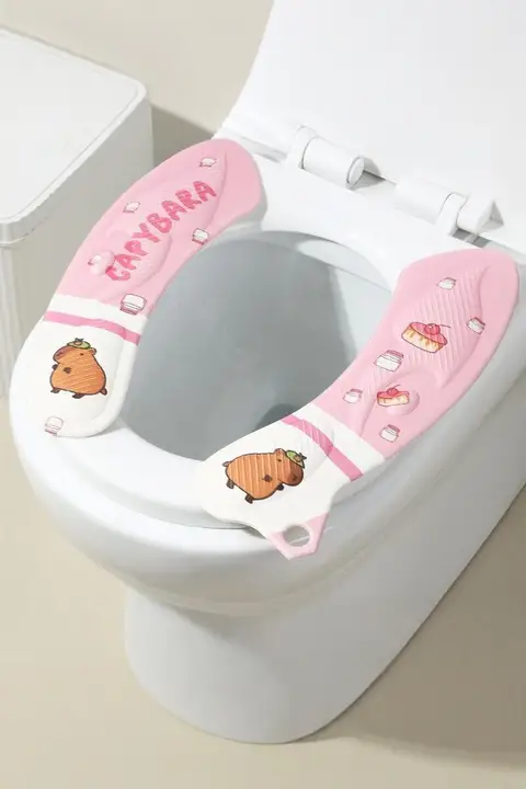 かわいい防水トイレ座布団【貼り付け式・四季対応・お手入れ不要】