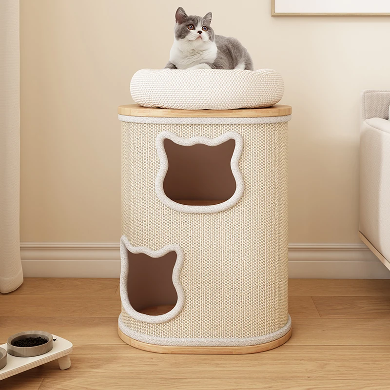 二層構造の猫用ハウス：一人暮らしで安心・快適な生活を実現