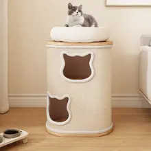 二層構造の猫用ハウス【冬用・安全感を提供・ウィンドウ取り付け対応】