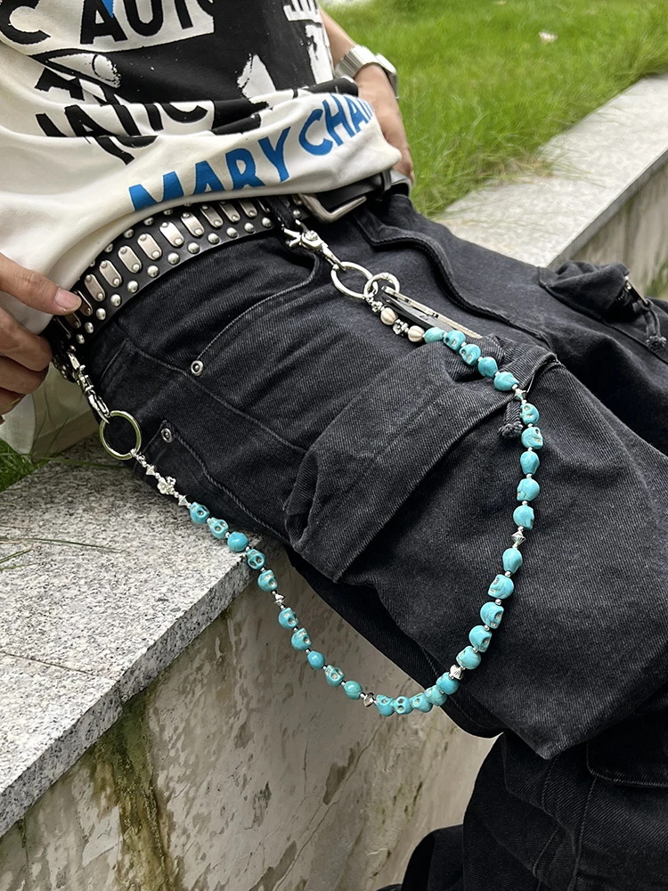 手作りビーズ装飾のターコイズロック骷髅デザインウエストアクセサリー：誰にオススメか