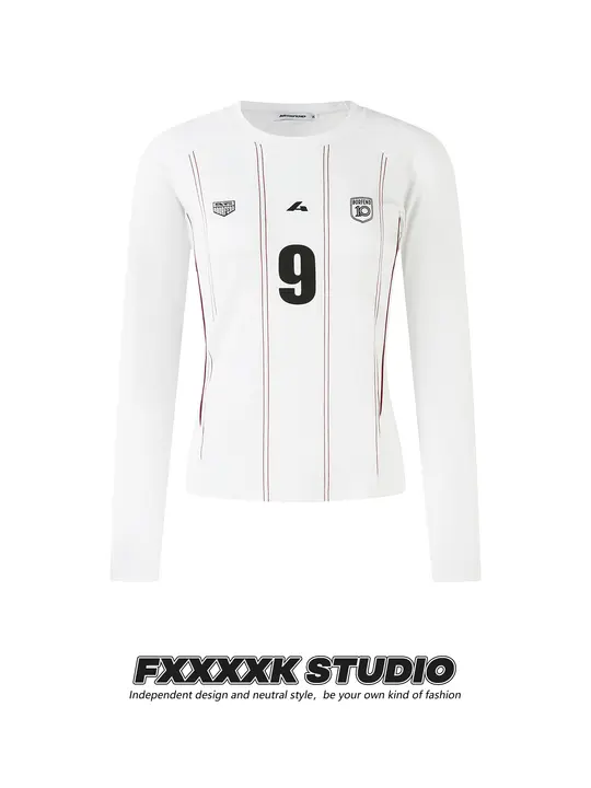 ストライプ柄速乾長袖Tシャツ【フィット感・スポーツウェア】