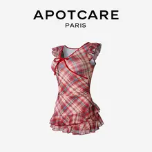 APOTCARE エレガントなデザインの女性用ワンピース水着【保守的なスタイル・ビーチ用】