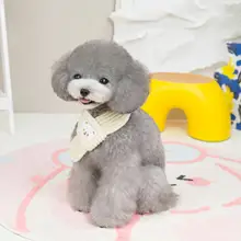 冬用 ペット用スカーフ【クリスマス・可愛いデザイン・テディベア・猫用】
