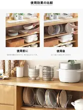 キッチン用プラスチック皿収納ラック【皿・ボウル用・水切り機能付き】
