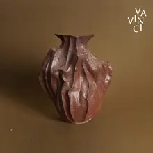 ビンテージ風 中華スタイルのアート陶器フラワーベース【不規則なデザイン・インテリア用】