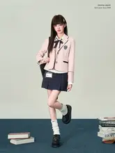 春季学生向け ジャケット風JK制服【オリジナルデザイン・高身長効果】（セットアップ対応）