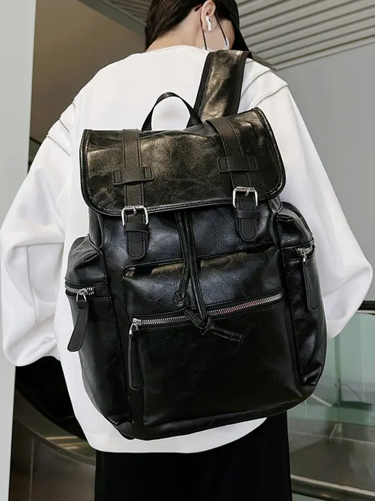 リュック デイパック ユニセックス ソフト素材 ヴィンテージ 大容量 PC収納 おしゃれ 上品 ストリート 旅行 通学