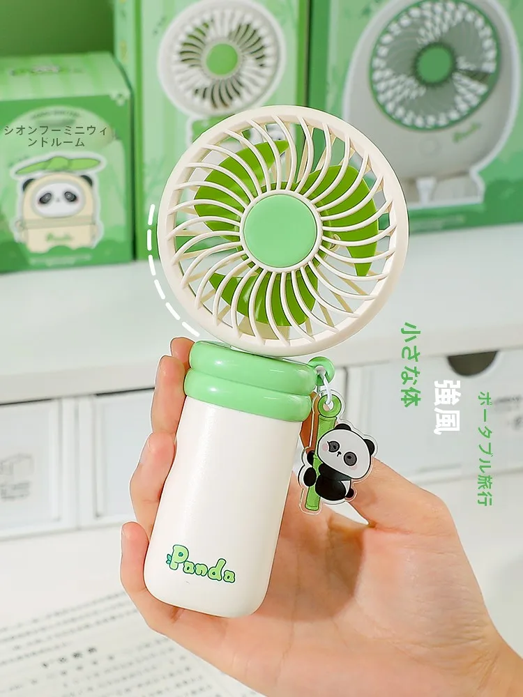 パンダデザインのネックハンドミニ扇風機E725：静音で長時間使えるポータブルファンの実用性を検証