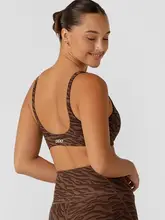 Lorna Jane ヨガ用 スポーツブラ＆ハイウエストショーツセット【快適・サファリデザイン・女性用】