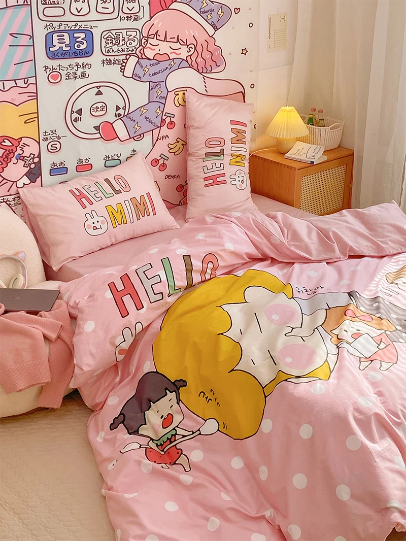 可愛いアニメデザインの純綿4点セット寝具：寝具にお金をかけるべきかの実証分析