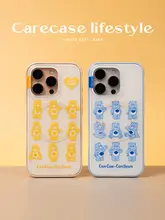 CARECASE 可愛らしいクマのデザインのマグネット式スマホケース【iPhone対応・フルプリント】