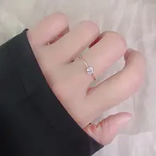 清新な輸入モサン石リング【S925銀・アートダイヤモンド・オープンデザイン・クラシック六爪】