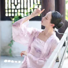 中国舞踊用華やかなフレアスカートと破れ袖トップス【男女兼用・ダンスパフォーマンス衣装】（セットアップ対応）