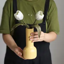 北欧風クリエイティブ彩色陶器花瓶【シンプルデザイン・インテリア装飾用】