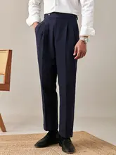 夏用コットンリネン製ナポリスタイルスラックス【ビジネスカジュアル・スリムフィット・薄手】