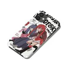 オールドスクール風のシンプルな二次元美少女デザインスマートフォンケース【iPhone用・フィルム素材・ソフトシリコン・Xiaomi・Huawei対応】