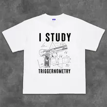 数学公式プリント 半袖Tシャツ【クルーネック・銃デザイン・コットン】