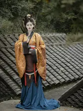 魏晋南北朝風 交領ドラゴンドレス【仿蜀锦・五点構成・神仙服】（セットアップ対応）