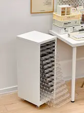 移動可能なスチール収納キャビネット【大容量・引き出し式・文具収納に最適】