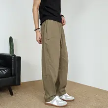 夏用 麻素材 メンズパンツ【高密度・ストレートフィット】（セットアップ対応）