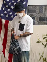 気軽に使えるバンダナ柄エコバッグ【ウエストバッグ・カジュアルデザイン・花柄】（セットアップ対応）