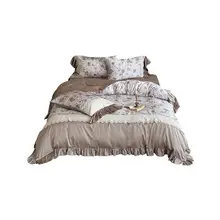 レトロ風プリントの夏用天絲ベッドリネン【クールタッチ・花柄・滑らかな肌触り】（セットアップ対応）