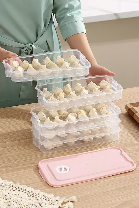 冷凍食品保存用仕切り付き保存容器【食品グレード・多層・蓋付き】