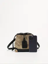 油絵デザインのレトロバケツバッグ【ショルダー・斜め掛け・個性的な高級感】