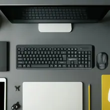静音設計の無線キーボードとマウス【フルサイズ・防水機能・快適操作】
