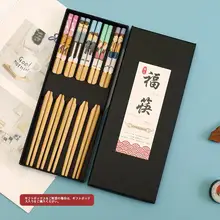 かわいいデザインのバンブー箸【家族用・長さ調整可能・色分けタイプ】（セットアップ対応）