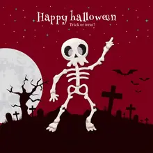ハロウィン骸骨シリーズ 刺繍パッチ【衣類や鞄のDIY装飾・スマホケース・手帳・iPad用自着式ステッカー】