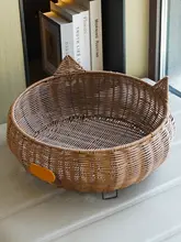 ペット用猫ベッド【円形・洗える・通年使用可・涼感素材】