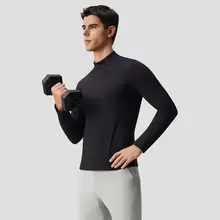 KELME メンズ 高襟フィットネスウェア【秋冬用・保温・長袖・ランニング対応】