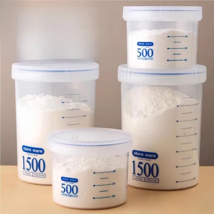 食品用PP製透明密閉缶【防湿・持ち運び便利・プラスチック保存容器】
