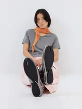 抽褶デザインのライディングレザーシューズ【柔らかいソール】