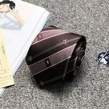 学院風ハニーブラウンの刺繍入りカラーシャツ【ハンドメイドネクタイ付き】