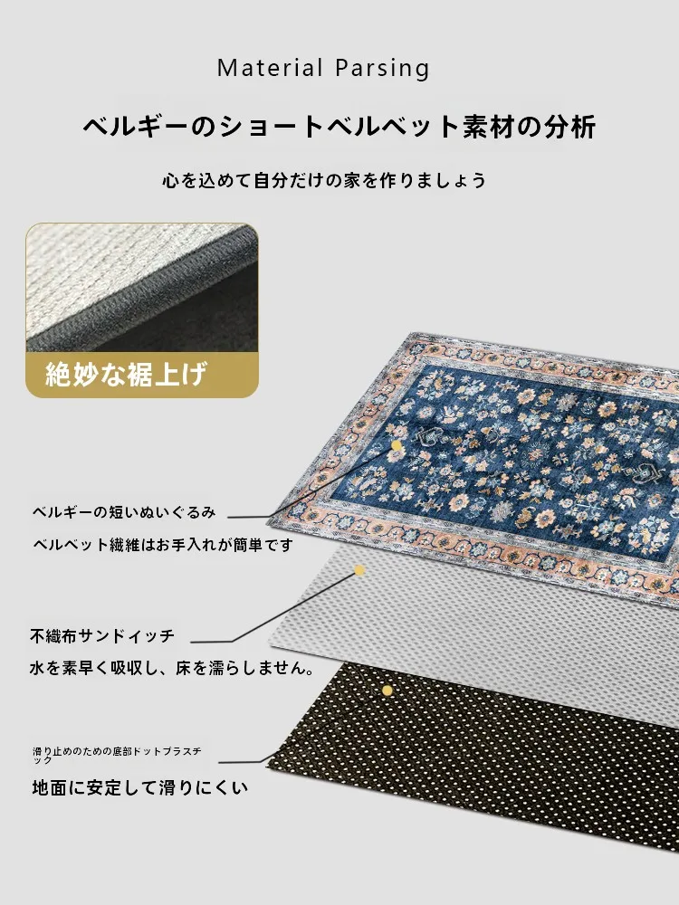 マット ドアマット 地中海スタイル リビング使用 ポリエステル高級感
