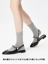 春秋用 薄手コットンローファー風靴下【女性用・夏用・中筒デザイン】（セットアップ対応）