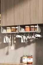 穴あけ不要！キッチン用ペーパータオルホルダー【収納棚・保鮮フィルム袋用・家庭用】