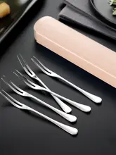 フルーツフォーク ケーキフォーク デザートフォーク ピック ステンレス 10本セット おやつ 「onlycook」