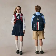 レトロイギリス風の子供用リュックサック【男女兼用・小学生向け・バックパック】