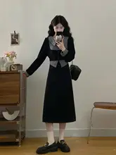フリンジデザインのロングスリーブワンピース【春用・ゆったりフィット・ウエストシェイプ対応】（セットアップ対応）