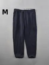 極麻製のシンプルなストレートカットパンツ【ウエスト・メンズ用・カジュアル】
